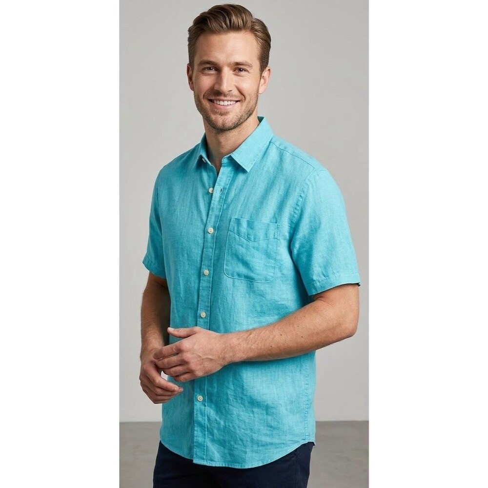 Tommy Bahama Relaxed Men’s Paradise Breezer 100% Linen Shirt Size Large